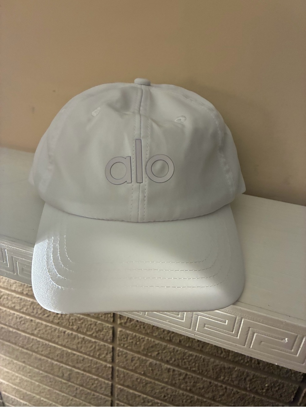 ALO Yoga White Logo Baseball Cap